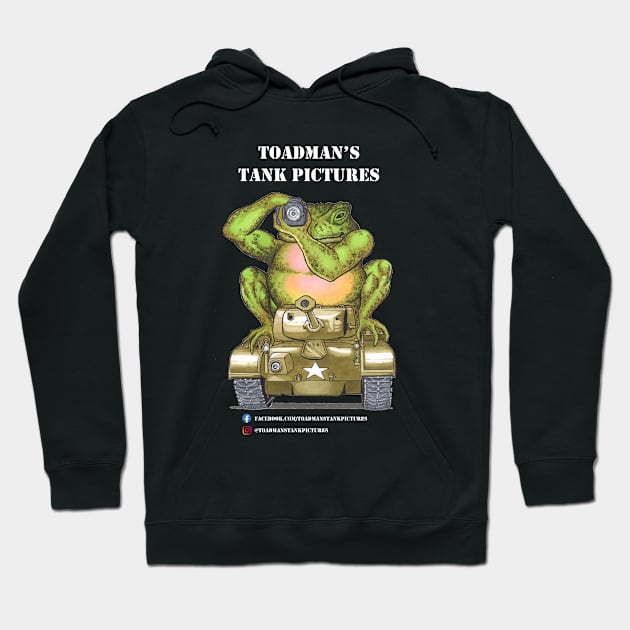 Toadman's Tank Pictures logo-wht txt Hoodie by Toadman's Tank Pictures Shop